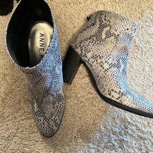 Anne Klein- leopard booties - worn once